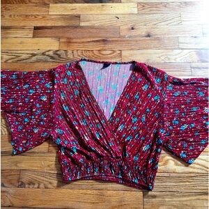 Red urban outfitters crop top